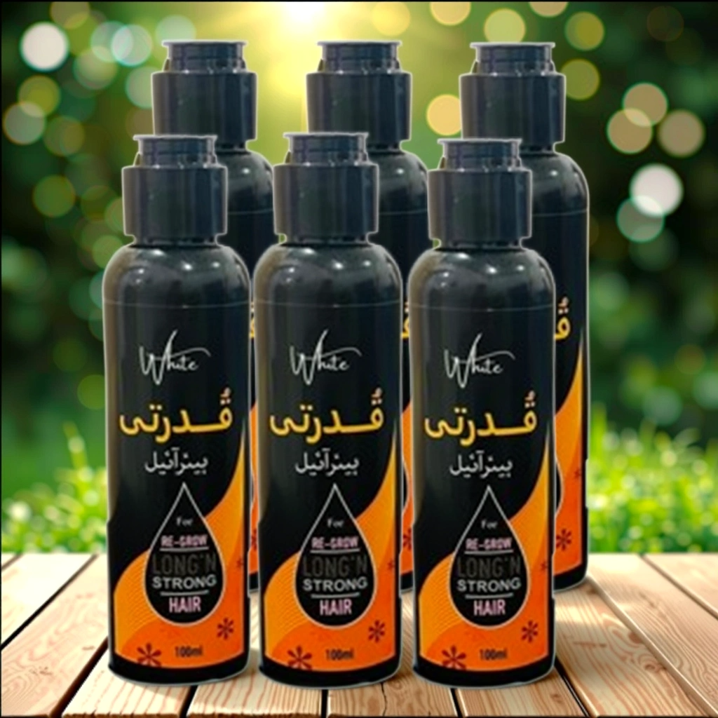 Qudarti Hair Oil ( Complete Course of Six Months ) ( Six Bottles ) ( سفید بالوں کا مکمل علاج )