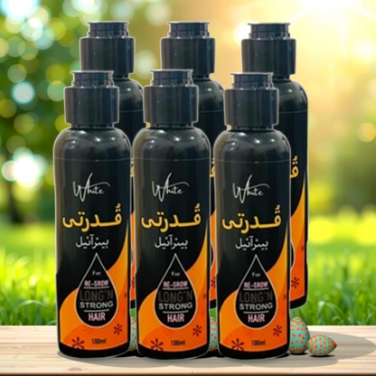 Qudarti Hair Oil ( Complete Course of Six Months ) ( Six Bottles ) ( سفید بالوں کا مکمل علاج )