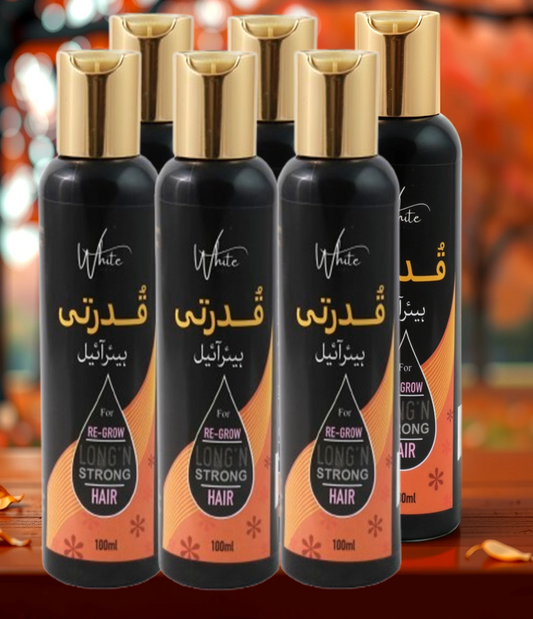 Qudarti Hair Oil ( Complete Course of Six Months ) ( Six Bottles ) ( سفید بالوں کا مکمل علاج )